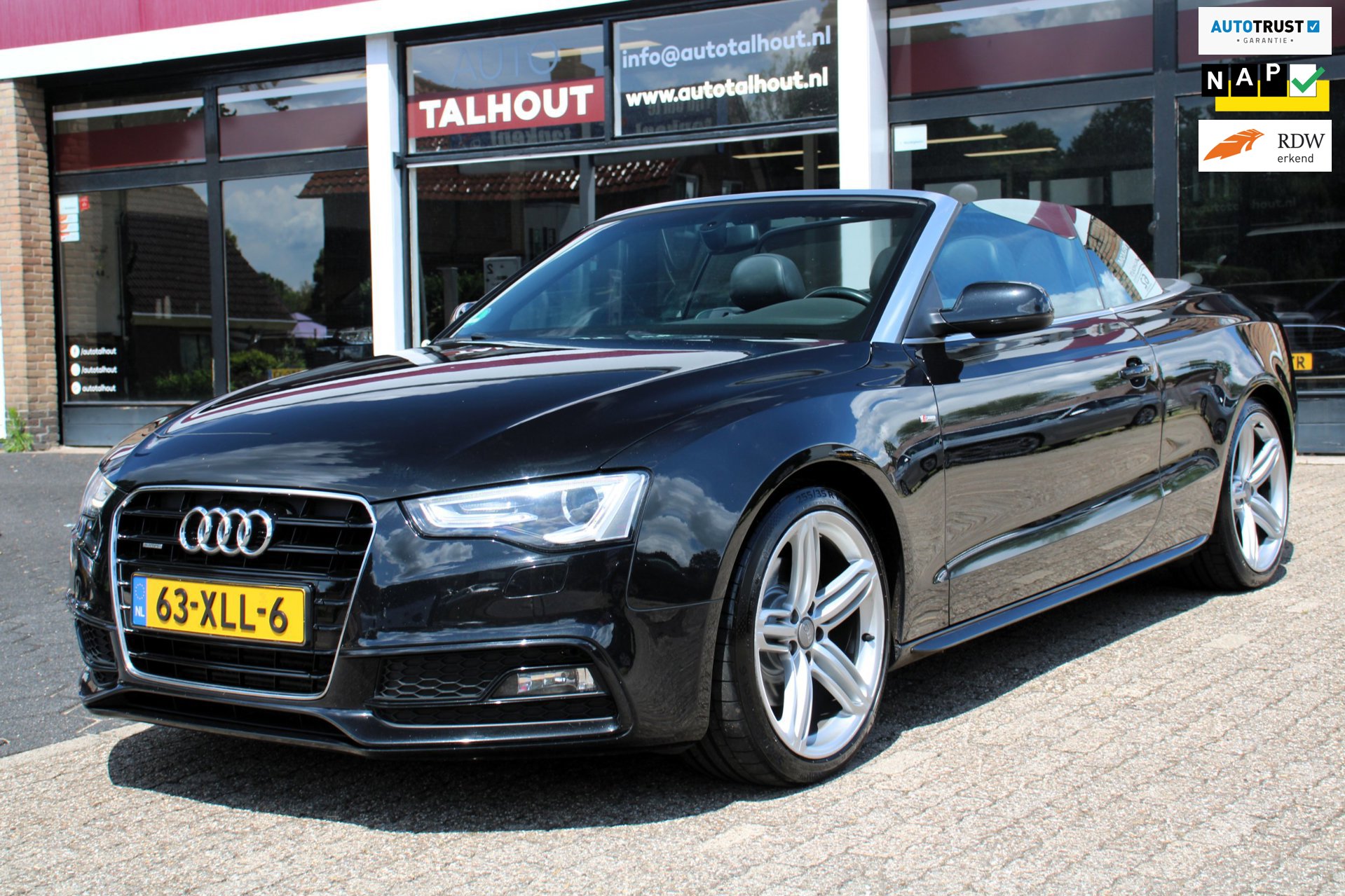 Audi A5 Cabriolet 2.0 TFSI quattro Pro Line S Cabrio, Automaat, Leder, Navi, Dealer onderhouden
