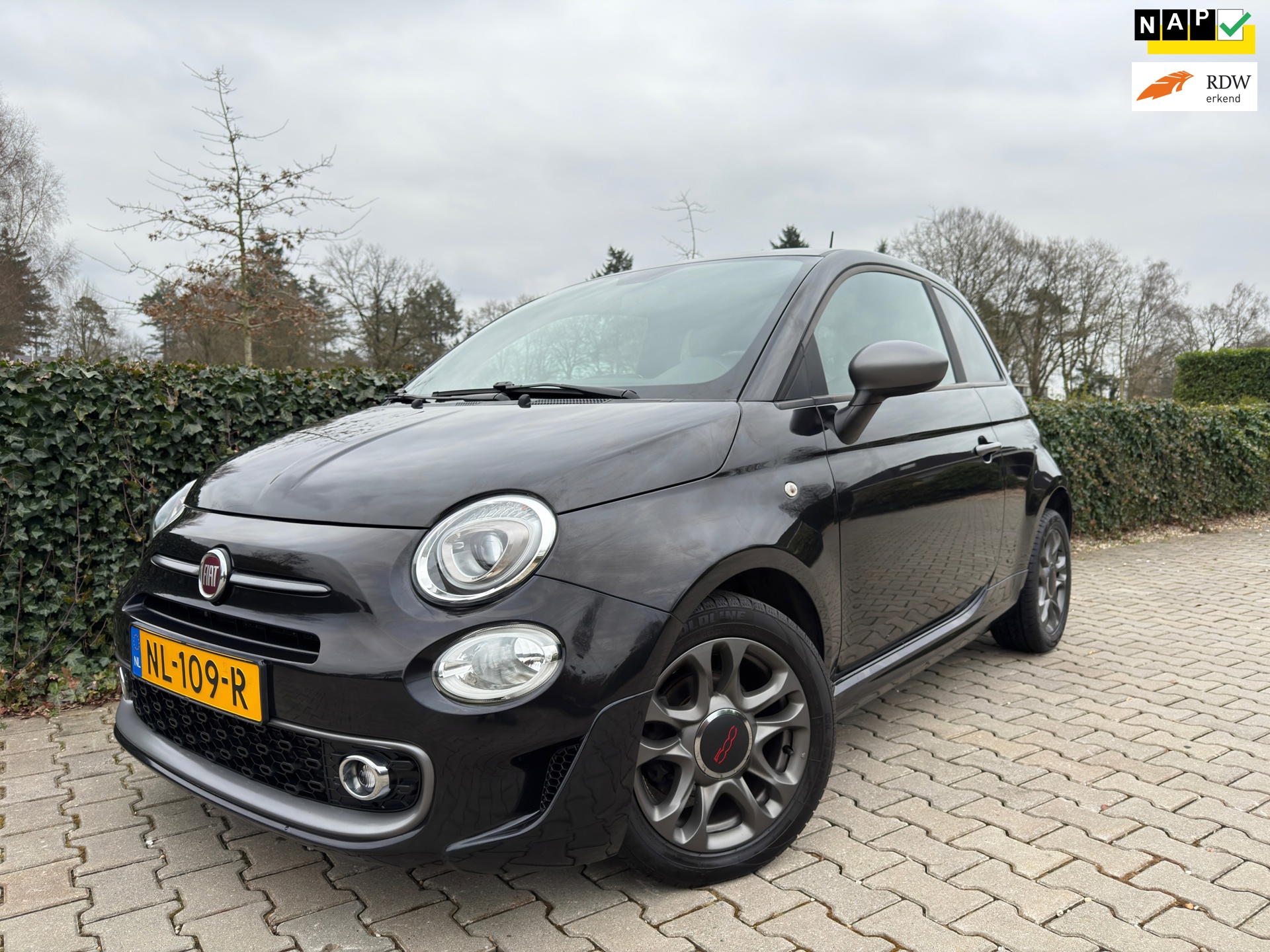 Fiat 500 0.9 TwinAir Turbo 500S Sport , 119.806km N.A.P , Airco / Cruise / Leder / Carplay / Isofix / Lm Velgen.