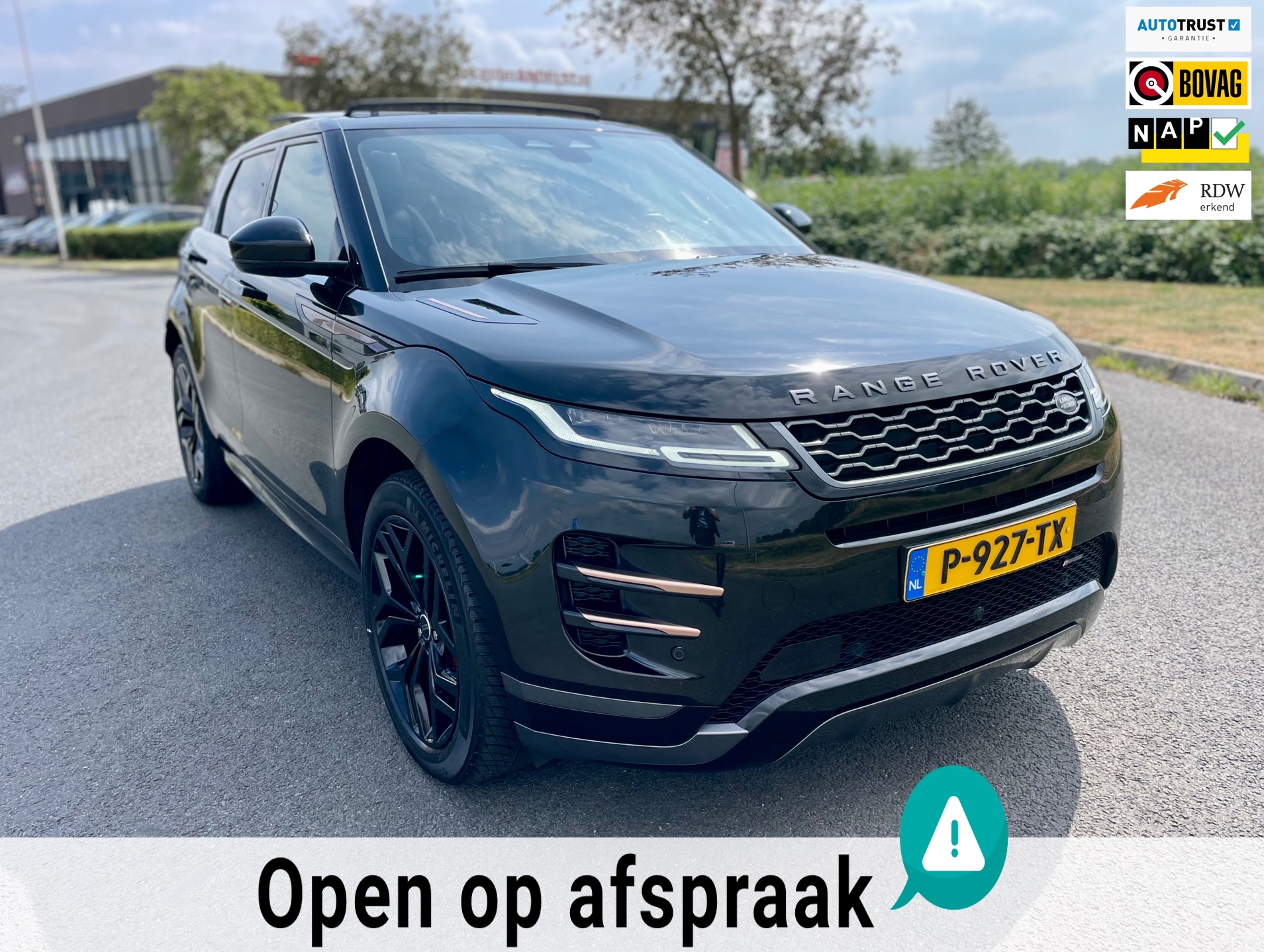 Land Rover Range Rover Evoque 1.5 P300e AWD R-Dynamic HSE, Pano, 20'', Meridian, Acc, Leder, Carplay, Geen import, Nap, Dealer oh!