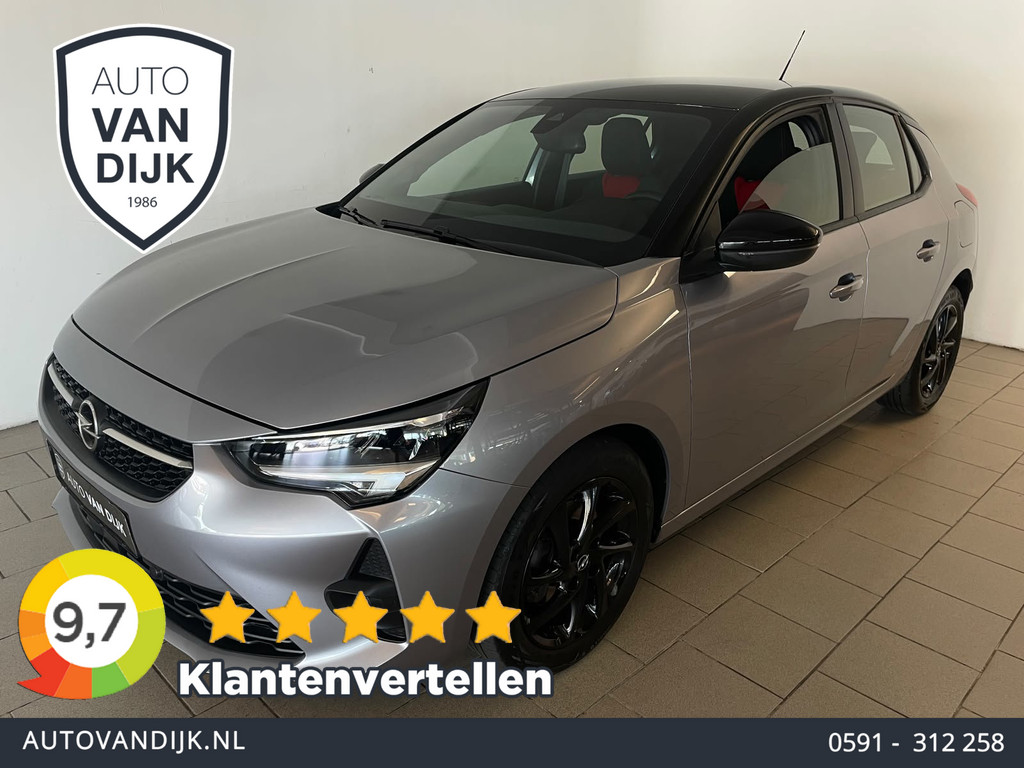 Opel Corsa 1.2 GS Line 100PK AIRCO NAVI VIA APP CRUISE APPLE CARPLAY DIGITAAL DASH ZWARTE VELGEN ZWART DAK ZEER NETTE AUTO