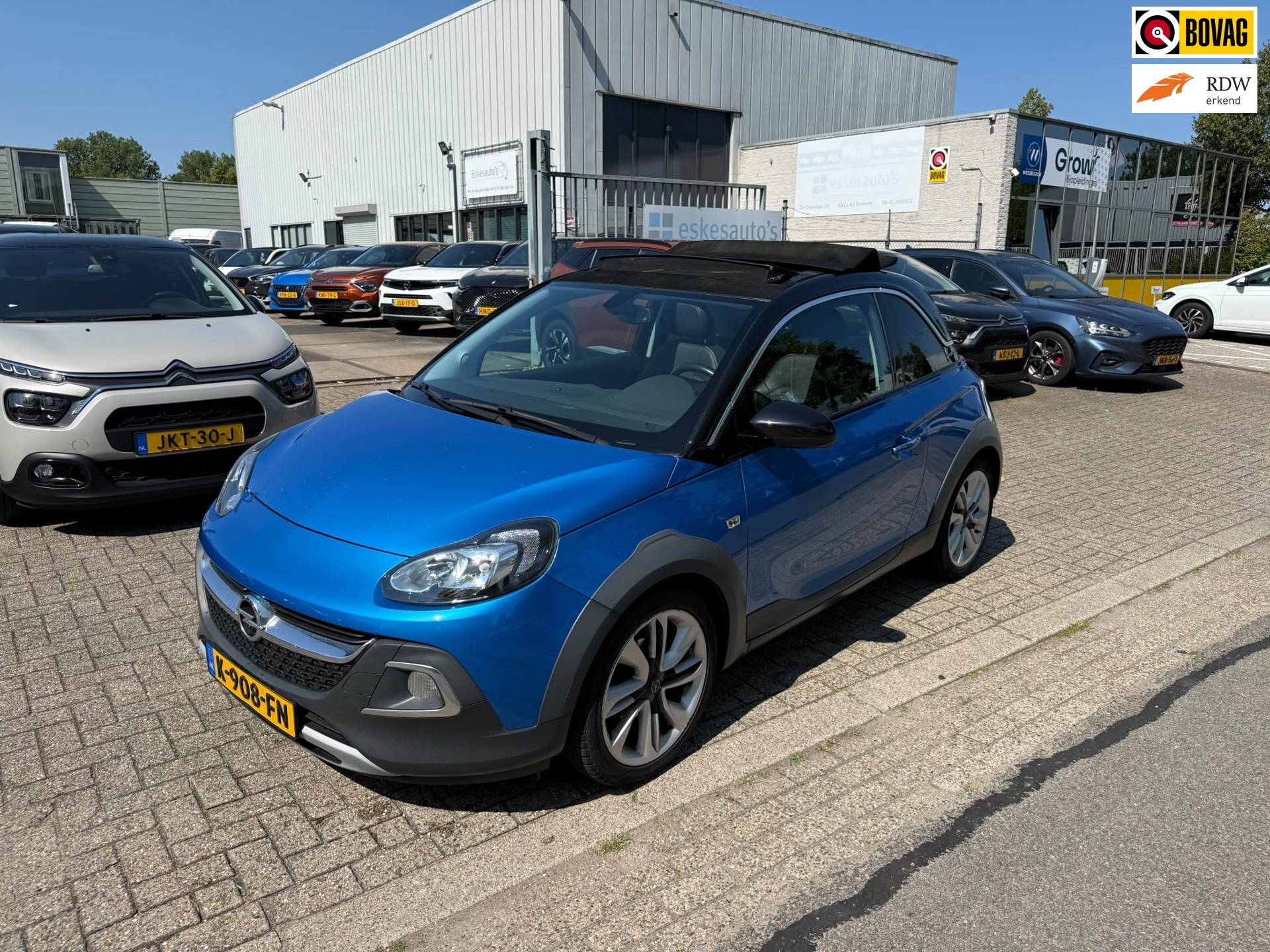 Opel ADAM 1.0 Turbo Rocks, Cabrio, Airco, Stoel/stuur verwarming, Half leder