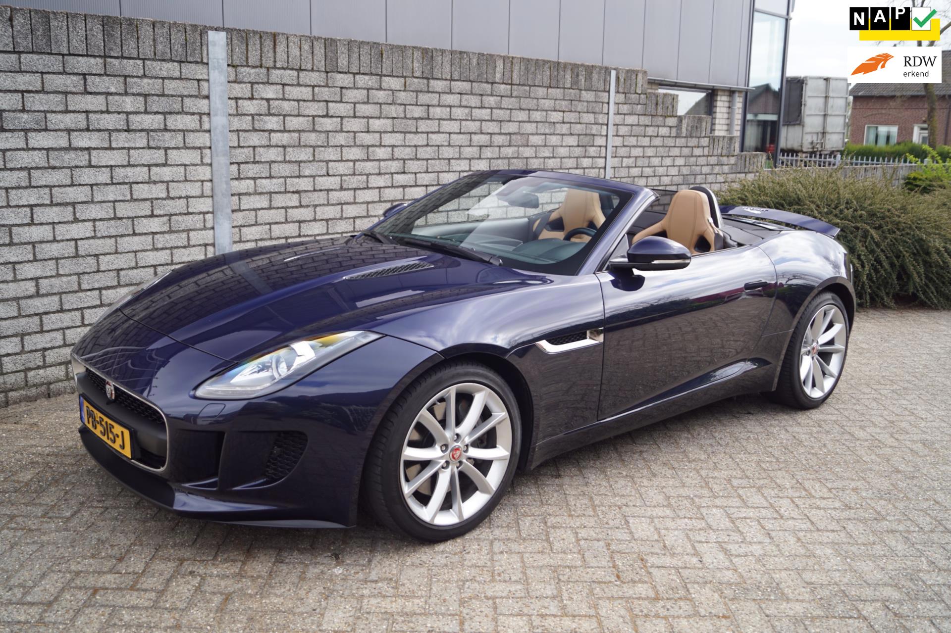 Jaguar F-TYPE 3.0 V6 Convertible Autom Luxe Leder Sportst Stoel/Stuurverw Navi Camera Xenon Sportuitlaat Clima 2x PDC LMV ENZ.