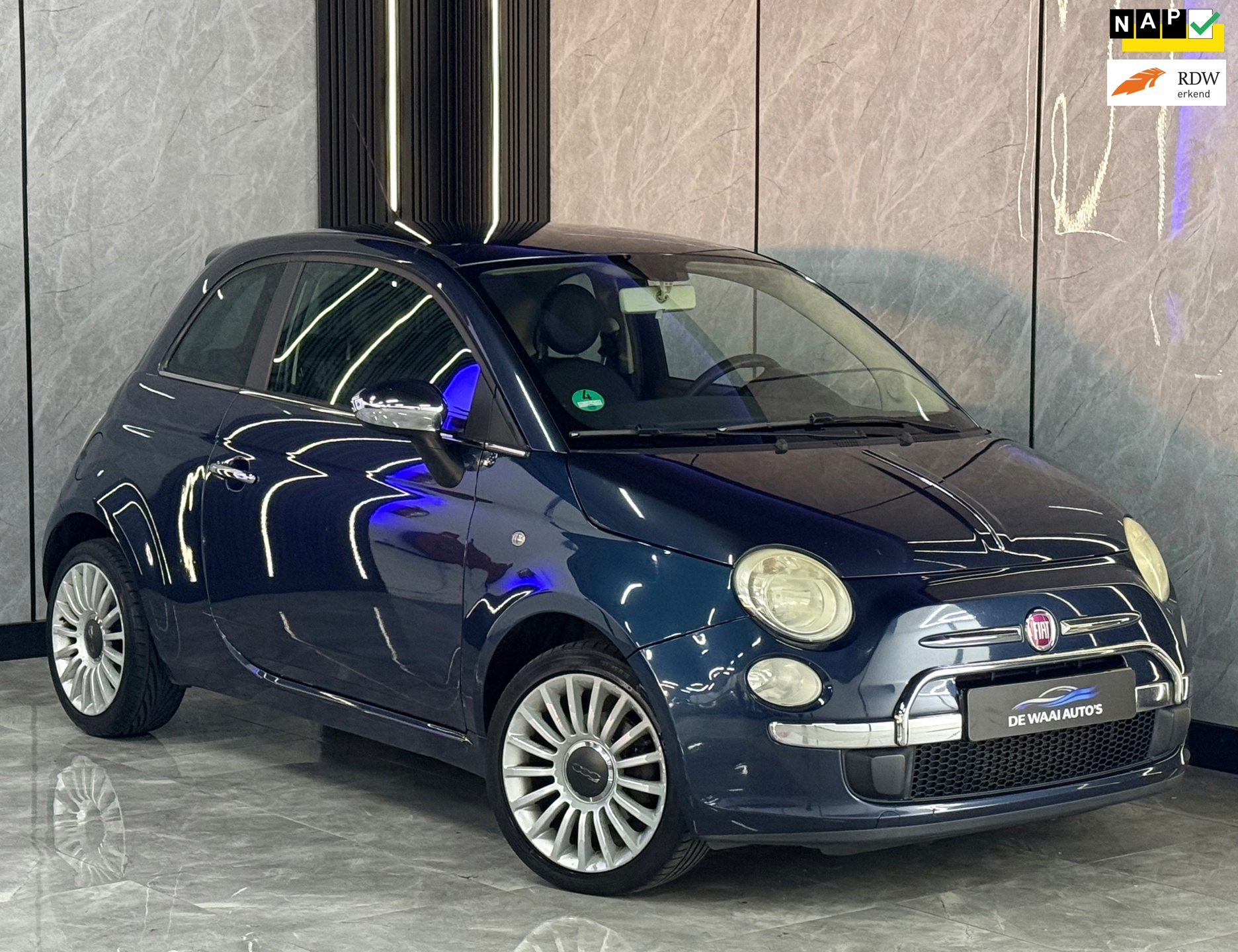 Fiat 500 1.4-16V Sport |Vol Onderh|half Leer|Airco|Lmv|Nap|Boekjes