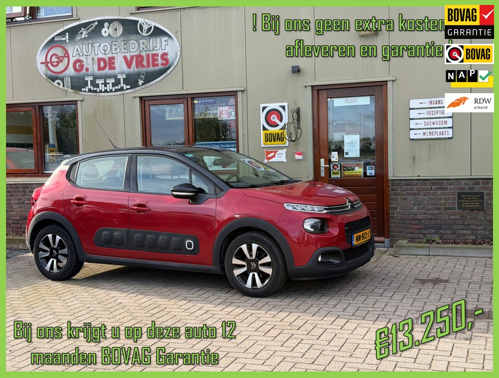 Citroën C3 1.2 PureTech S&S Shine - Prijs inclusief 12 maanden BOVAG-garantie en afleveren –