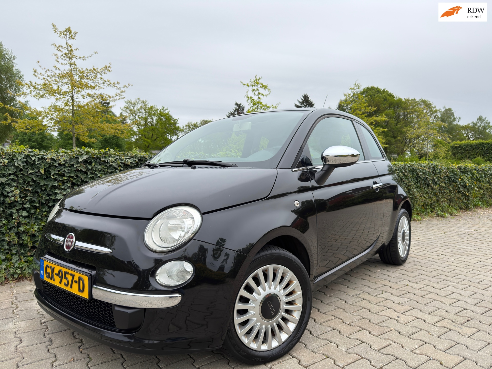 Fiat 500 1.2 Lounge , Airco / Panodak / City / Windows / Elec.Pakket / 15"Lm Velgen.