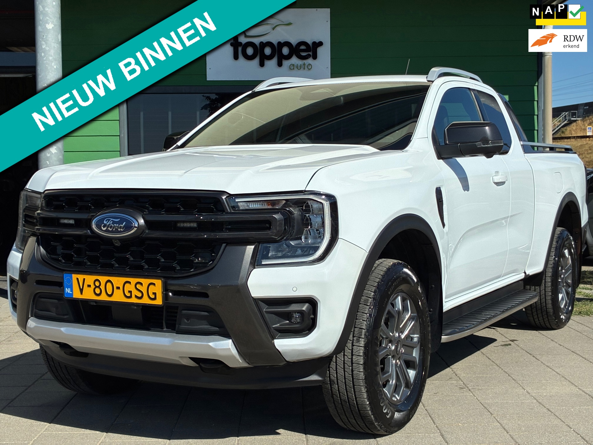 Ford RANGER 2.0 Super Cab Wildtrak|1e Eigenaar|Automaat|360 Camera|Navigatie|CruiseControl|Grijs Kenteken|PDC|Dealer Onderhouden|
