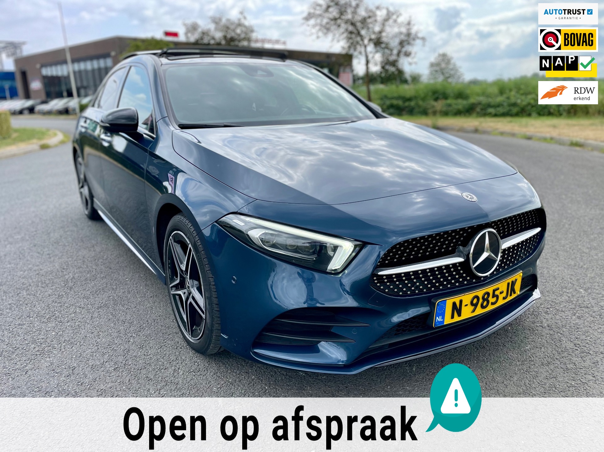 Mercedes-Benz A-klasse 200 Business Solution AMG, Aut, Trekhaak, Pano, Cam, Elektr stl, 1e eig afk, Geen import, Nap, Volledig oh!