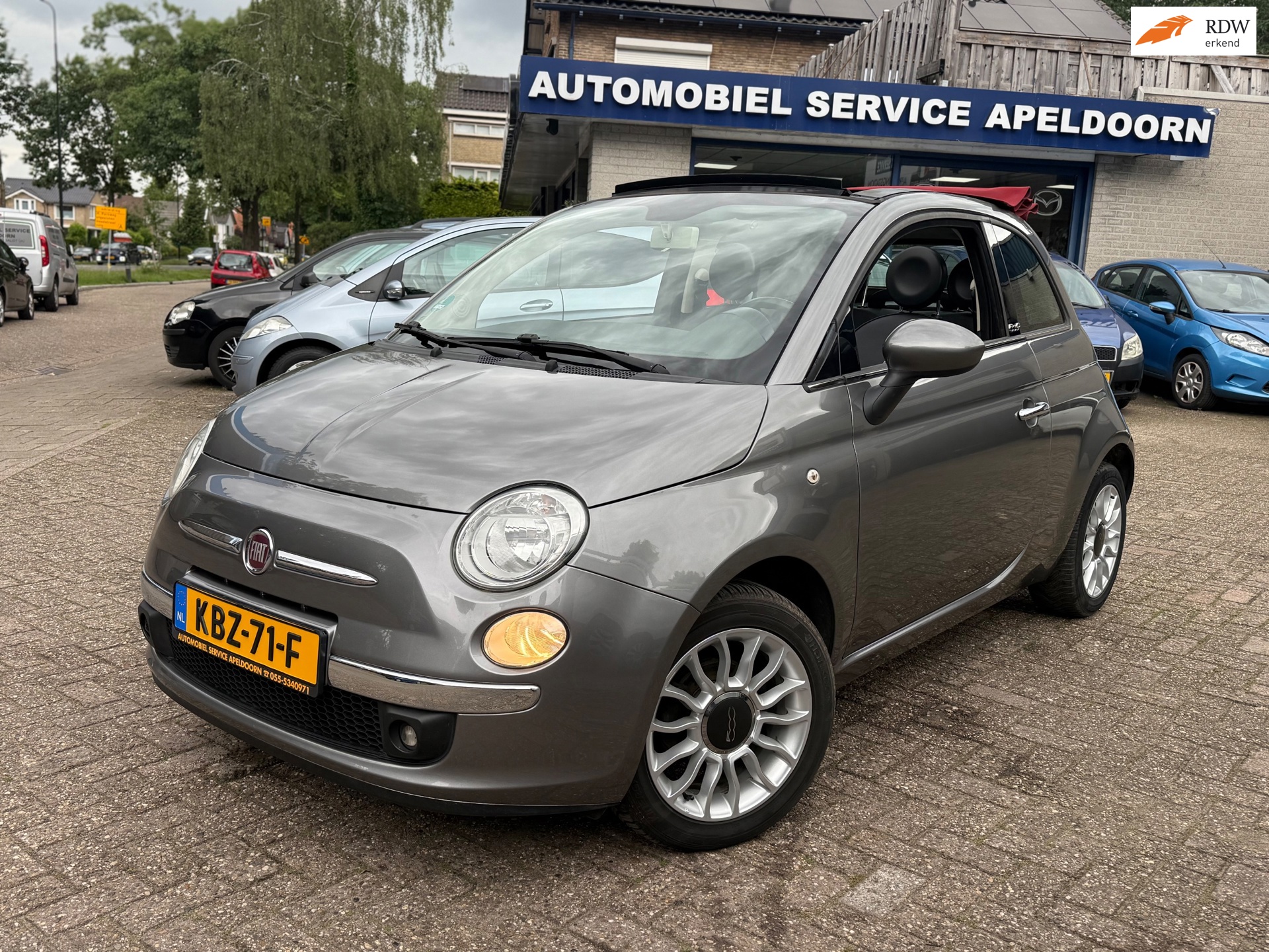 Fiat 500 1.2 Lounge *CABRIO*AIRCO*ELEKTR. RAMEN*PDC*STUURBEKR.*LM. VELGEN*