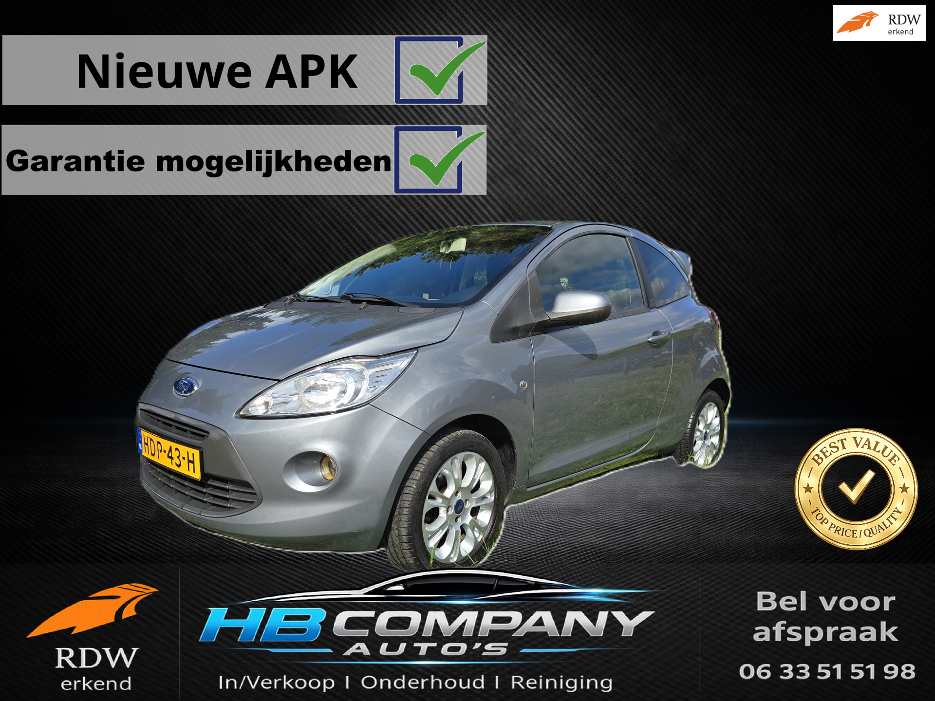 Ford KA 1.2 Titanium | Nieuwe Distributieriem | Dealer onderhouden | Airco | Nieuwe APK