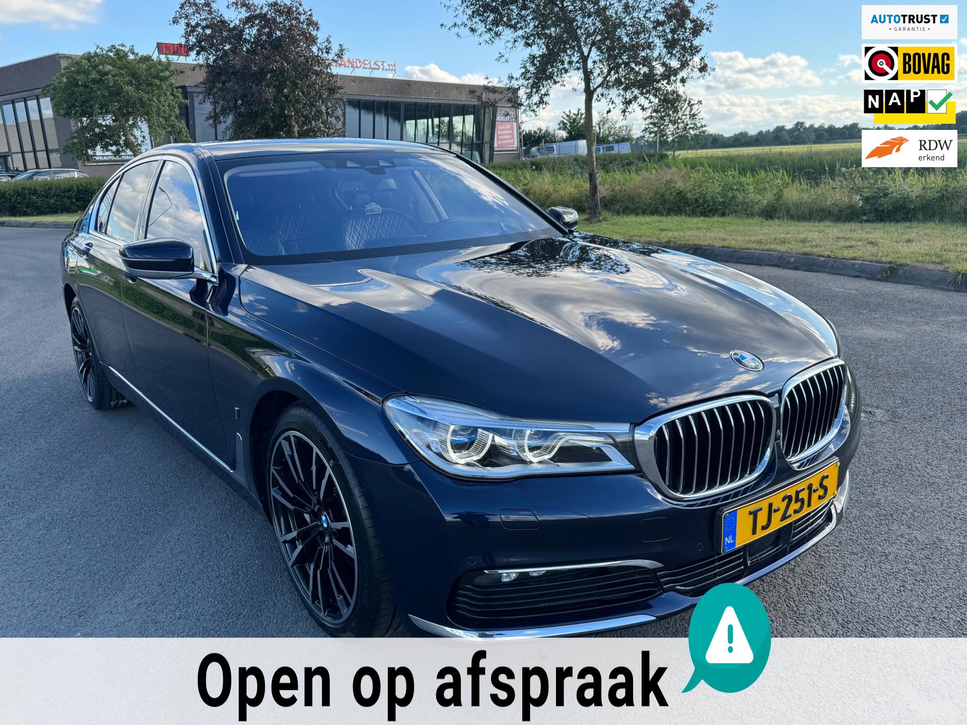 BMW 7-serie 740e iPerformance High Executive, Aut, Leder, Stoel/Stuurverw, Acc, Cam, Geen import, Nap, Dealer oh, Bomvol!