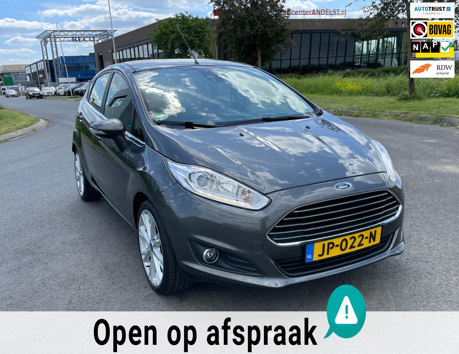 Ford Fiesta 1.0 EcoBoost Titanium, Aut, 5drs, Trekhaak, Navi, Cruise, Pdc, Geen import, Nap, Volledig oh!