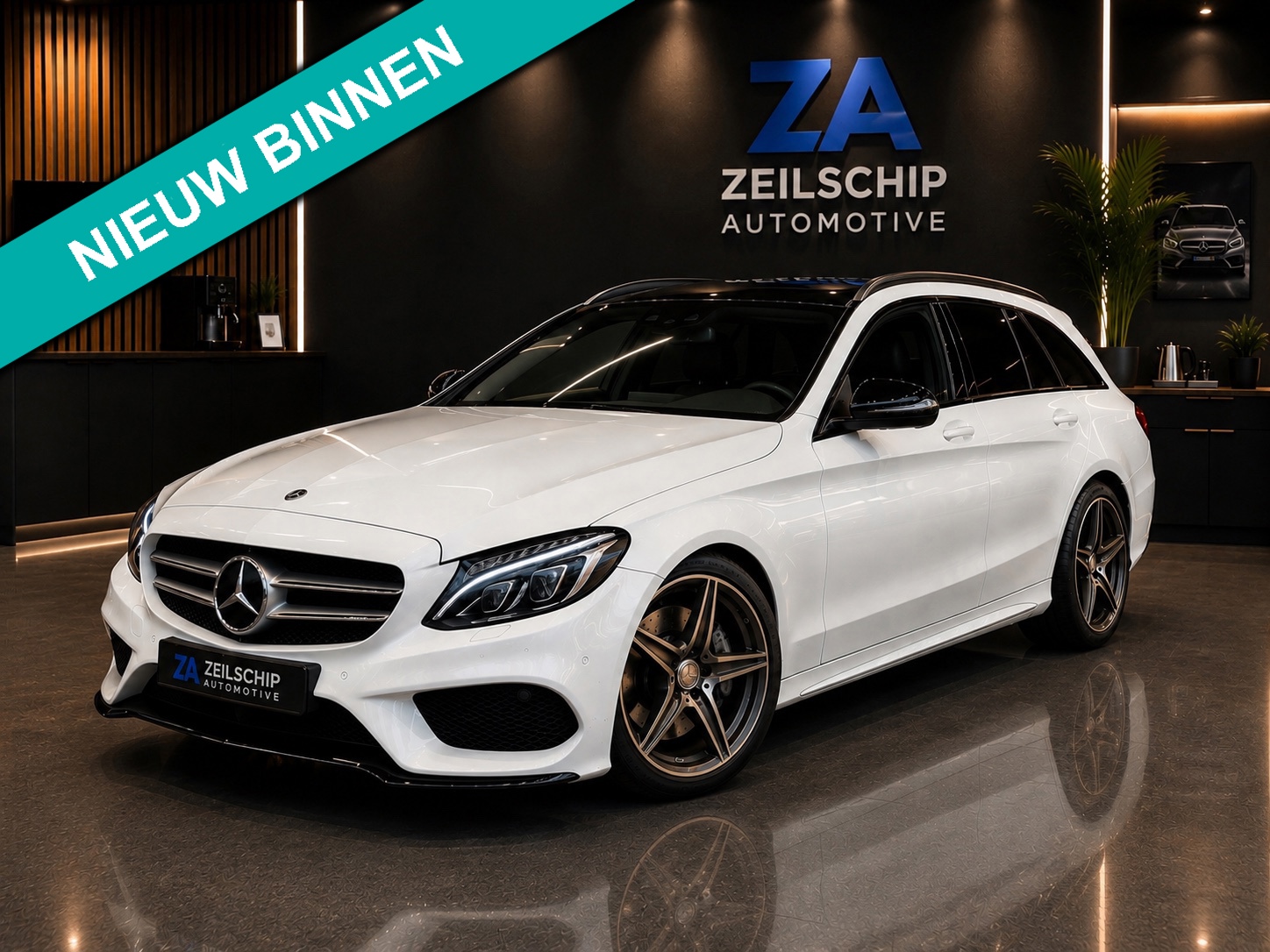 Mercedes-Benz C-klasse Estate 180 CGI AMG PAKKET PANO|Camera|Navi|Leer|Sfeer|Led|Pdc|