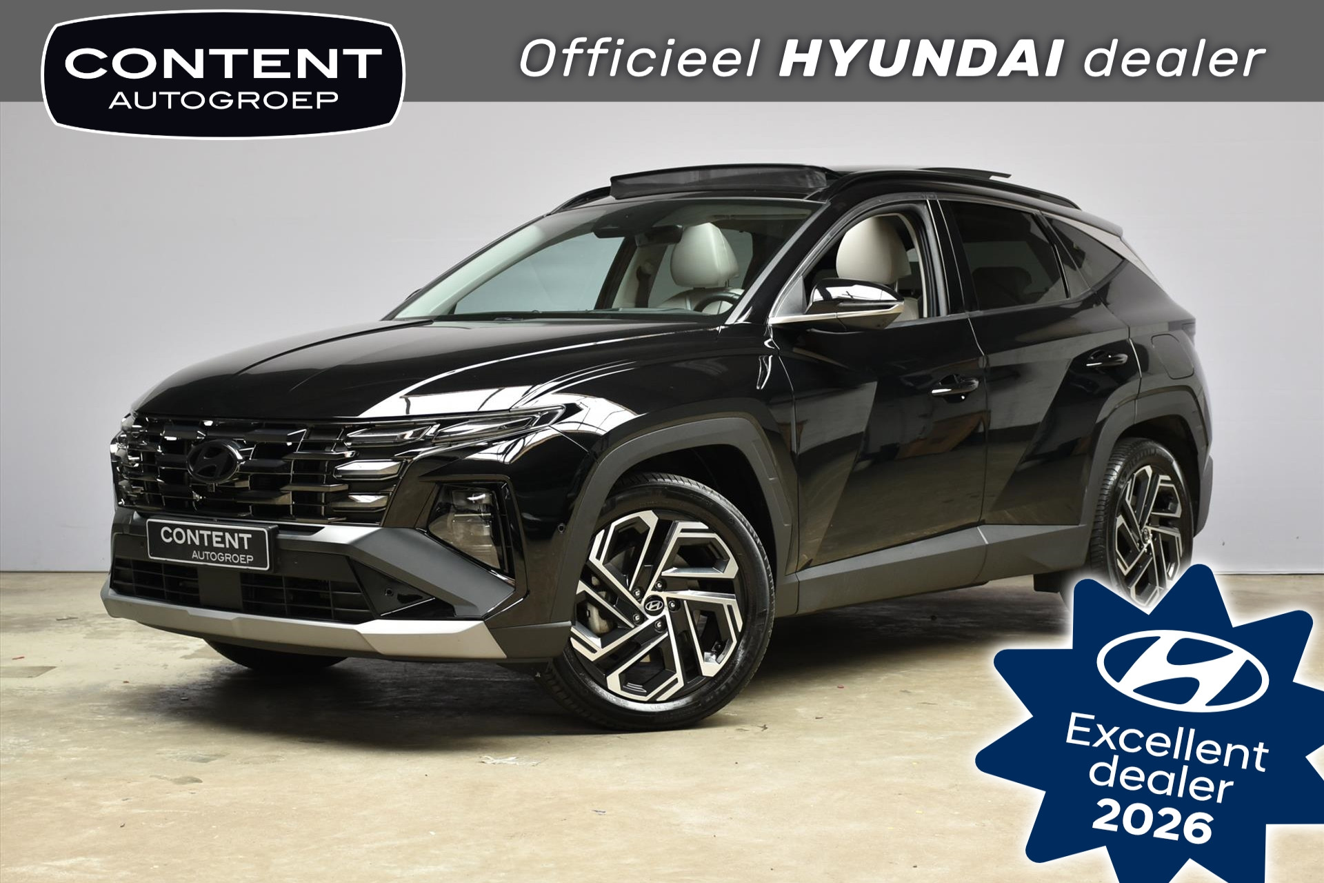 Hyundai Tucson 1.6 HEV Aut Premium Sky | Navi | Beige Leder | Climate