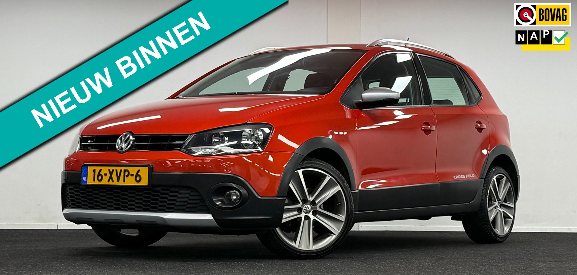 Volkswagen Polo 1.2 TSI Cross*Automaat*1/2Leder*Navi*KettingVv*Apk:08-2027