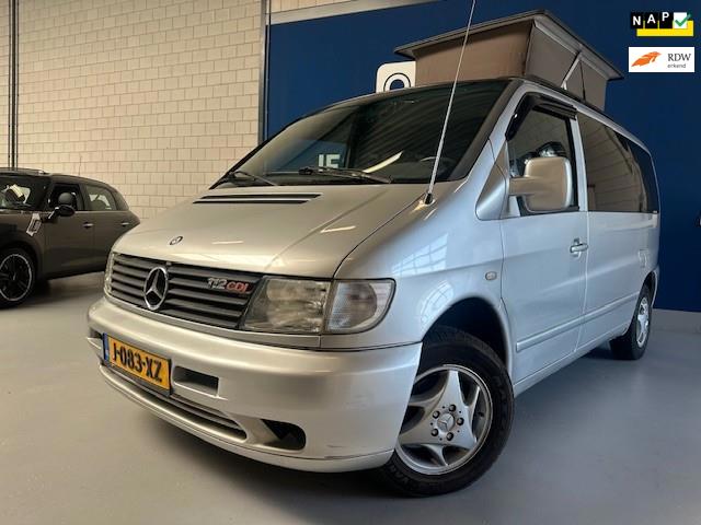 Mercedes-Benz 112 CDI camper/kampeerwagen/bj.2000/APK 07/2026/z.g.a.nieuwe banden,remmerij en schokbrekers/trekhaak/hefdak/NAP,etc