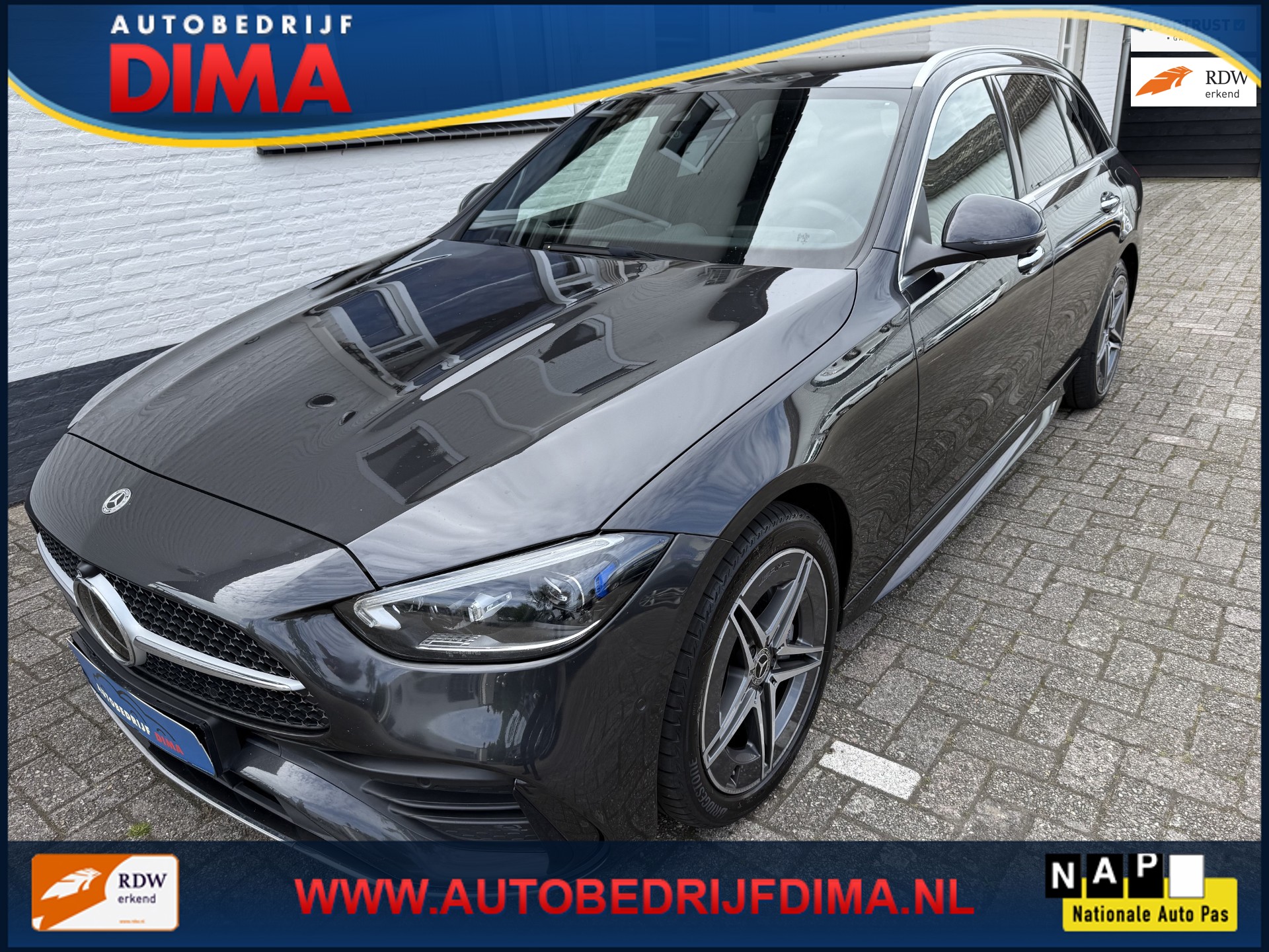 Mercedes-Benz C-klasse Estate 300 e AMG Line 313 Pk/ Navi/ 360 Camera/ Leder/ ECC/ 1e Eigenaar