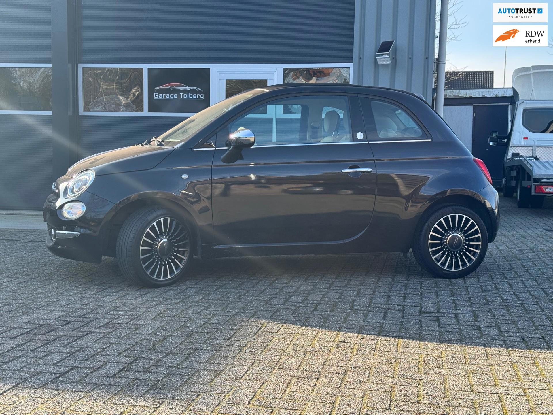 Fiat 500C 1.2 Young CABRIO MET ZWART CABRIO DAK BLACK EDITION, ZUINIG EN DIRECT BESCHIKBAAR. Beurt gehad en distributie vervangen.