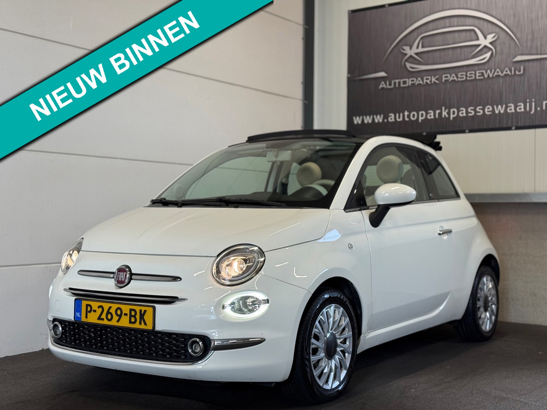 Fiat 500 C 0.9 TwinAir Turbo Lounge Cabrio, Cruise Control, Airco, Elek Ramen, Parkeersensoren, Navigatie, Onderhoudshistorie