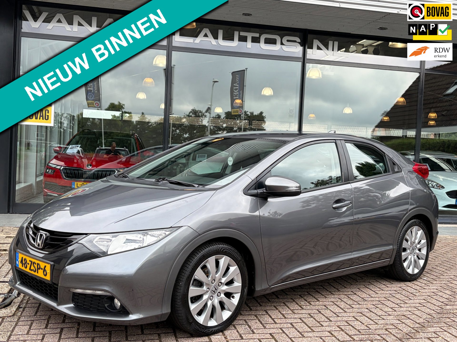 Honda Civic 1.8 Sport 5Drs Clima Cruise Camera Trekhaak NL-Auto NAP Dealeronderhouden!